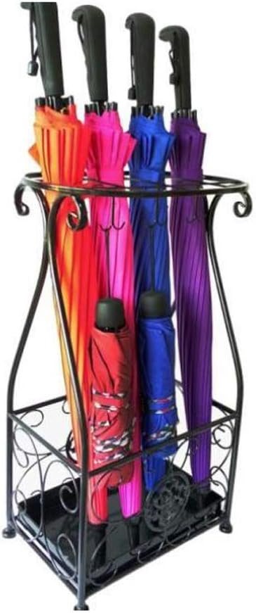 Ron Umbrella Stand, Umbrella Rack with Hook Detachable Drain Tray for Canes Walking Sticks Office Hotel