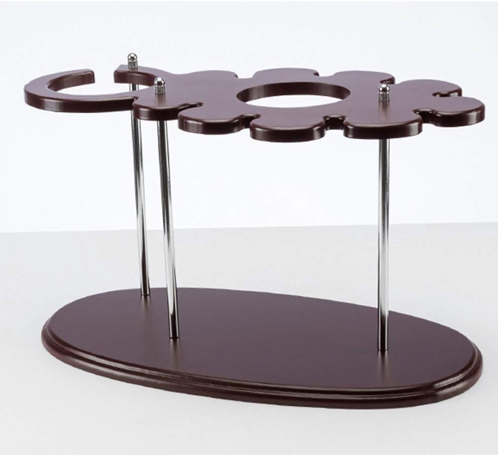 Wood Wine Racks Countertop Free-Standing Wine Bottle Holder Goblet e Wine Cup Rack Ornaments (Size:43 * 23 * 25cm)