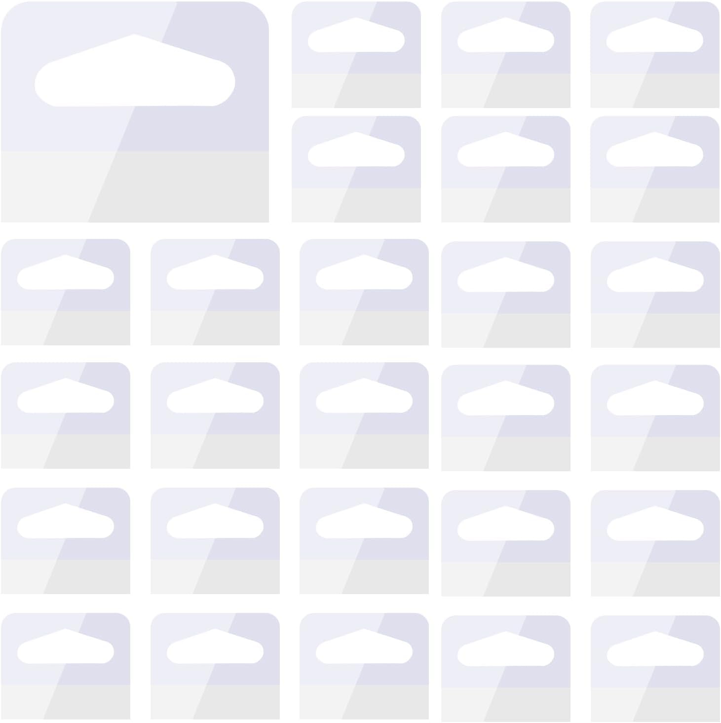 400pcs Retail Display Tags, 1.57x1.37inch Clear Plastic Hang Tabs Hole Hang Tags