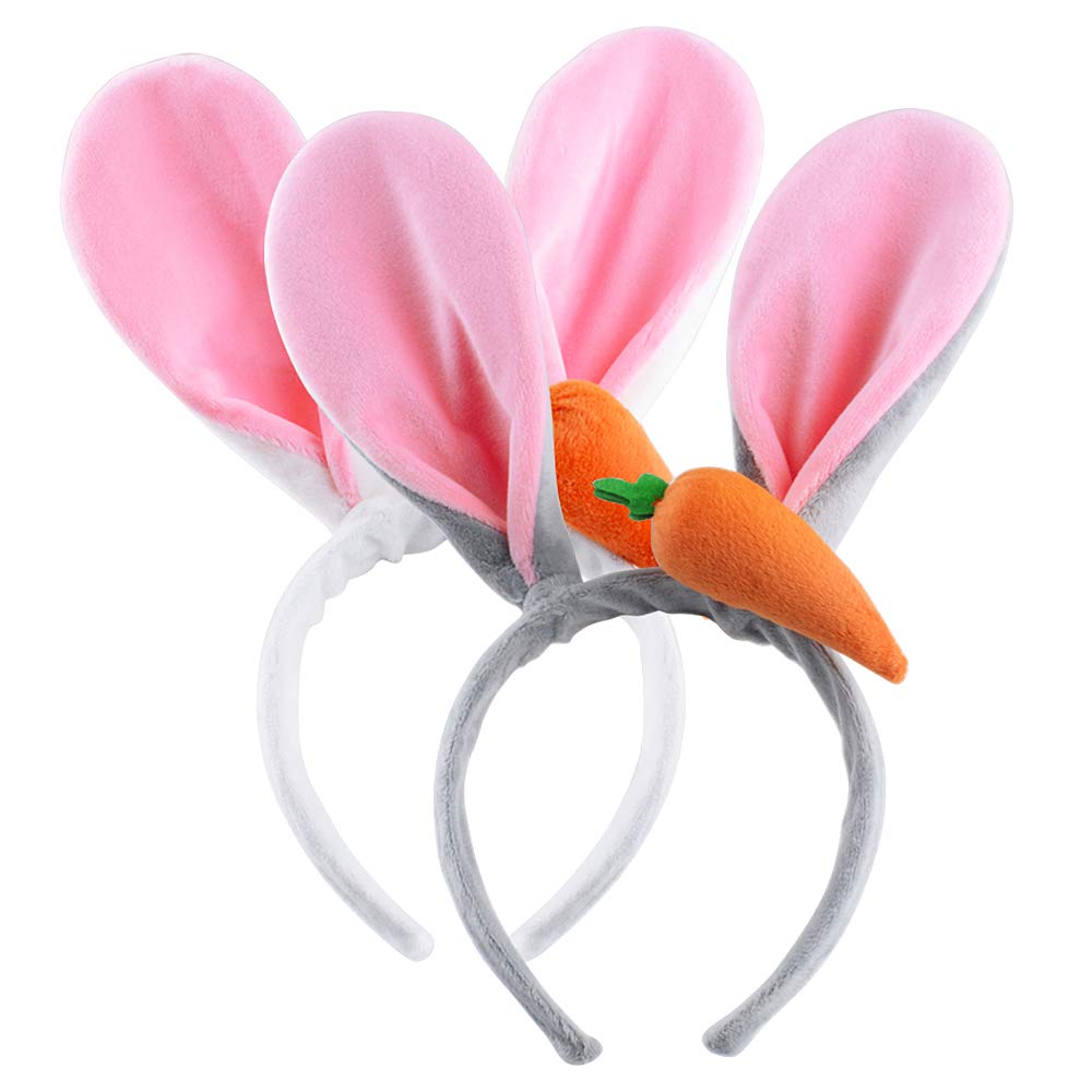 Orecchie Da Coniglio Carine Per Feste - Cerchietti Peluche Con Carote - Accessorio Divertente Per Pasqua, Carnevale E Matrimoni - Foto 10