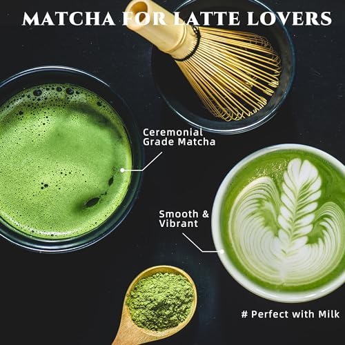YMORD Ceremonial Grade Matcha Powder - Organic Matcha Green Tea Power - Premium Matcha Latte Powder - 100% Pure Matcha Ceremonial Grade - First Harvest - USDA Organic - Sugar Free - 100g / 3.53oz YMORD Ceremonial Grade Matcha Powder - Organic Matcha Green Tea Power - Premium Matcha Latte Powder - 100% Pure Matcha Ceremonial Grade - First Harvest - USDA Organic - Sugar Free - 100g / 3.53oz
