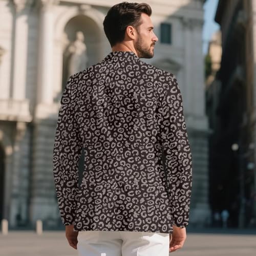 Mens Blazers Slim Fit Business Casual Suit Sport Coat One Button Travel Blazer with Pockets Lightweight Suit Jacket4