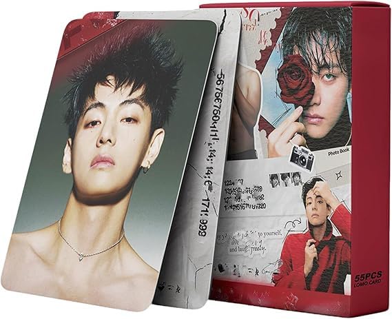 55 Stück Fotokarten einer koreanischen Boygroup Idol Albumkarten Team Fanartikel Fotokarten Geschenk für Fans A03