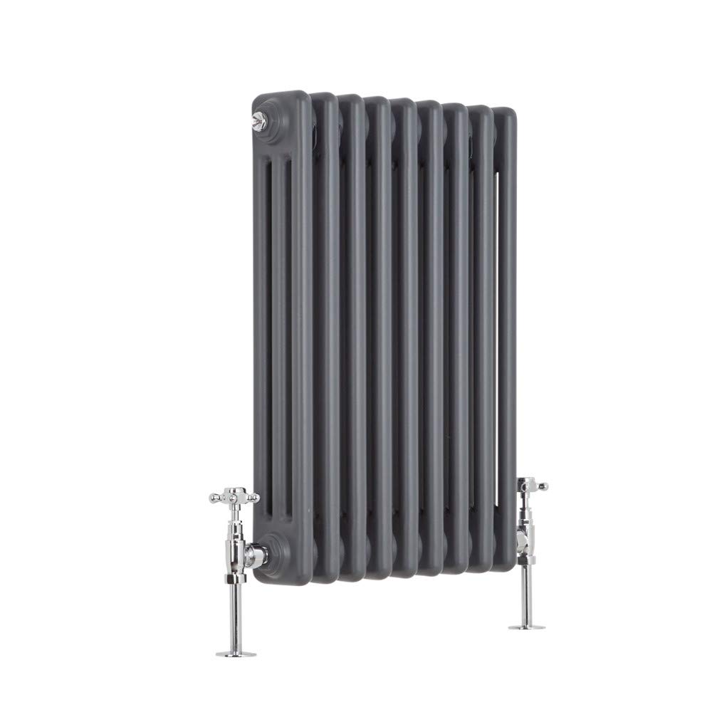 Milano Anthracite Windsor - Horizontal Traditional Column Radiator - 3 Column - 600Mm X 425Mm