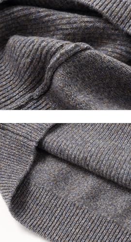 Rivccku Men's 100% Pure Cashmere Pullover Sweater Long Sleeve Jumper Comfort Knitted4
