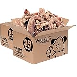 ValueBull Beef Trachea, Premium 5-6 Inch, 50 Count Bulk Pack - Natural Angus Dog Chews with Glucosamine, Chondroitin & Amino Acids