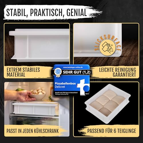 Foto von DELICRET Pizza Starter Set mit Pizzaballenbox & Caputo Zutaten