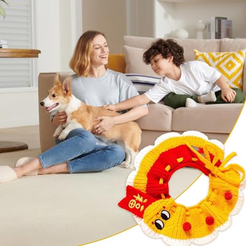 Coleira de malha para animais de estimação, coleira de malha para cães - babador de cachorrinho de a