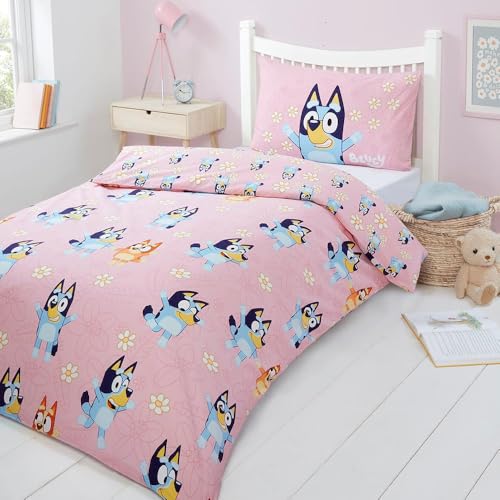 Parure lit Bluey Daisy housse couette réversible pour en finir avec le coucher difficile