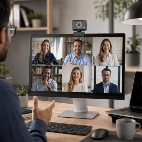 Xweiryn Webcam for PC, 1080P Full HD USB Webcam with Privacy Cover & Built-in Microphone, Plug and Play Computer Web Camera for Video Conference Online Class Live Streaming Video Calling (1080P) - 5
