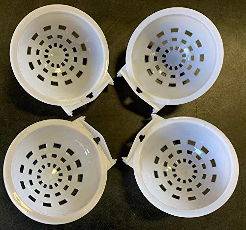 Mcage Lot of 4 Plastic Nest Pans with Cage Hook for Bird Canary