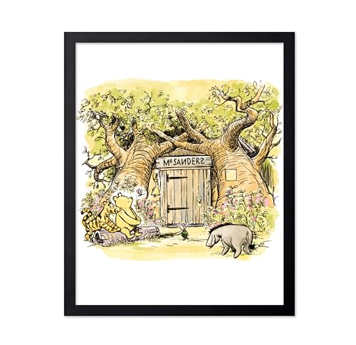 Poster Winnie Pooh art de chambre d'enfant et affiche esthétique pour chambre de bébé
