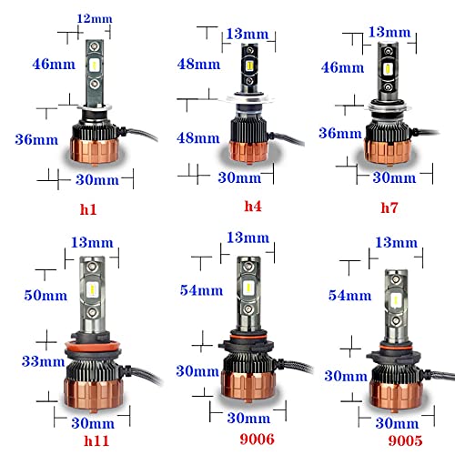 Faros Coche LED Auto Bulbs Faro H4 H7 H11 9005 HB3 9006 HB4 H1 5700K Turbo Turbo Flip LED 6000LM H8 880 H27 Fog Lámpara (Socket Type : H4/9003/HB2 Hi/Lo)