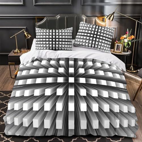 Housse de couette 220x240cm super douce en microfine premium zippée