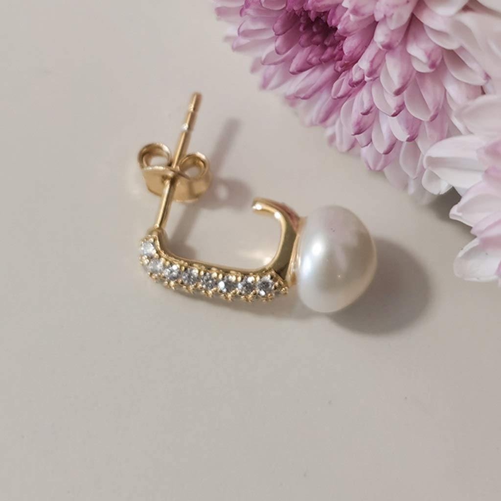 Orecchini da Donna Orecchini di Perle d'Acqua Dolce per Donna Orecchini in Argento Sterling S925 Adatti per Andare a Banchetti o Indossare Tutti i Giorni Orecchini delicati Orecchini Regalo