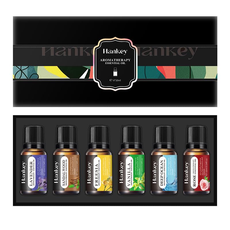 HOGOODEssential Oils SeSuit Water Soluble Aromatherapy Essential Oil (Lavender, Freesia, Rose,sandalwood,Deep Ocean, Vanilla) Diffuser Oil for Humidifier, Aroma Diffuser Massage Aromatherapy