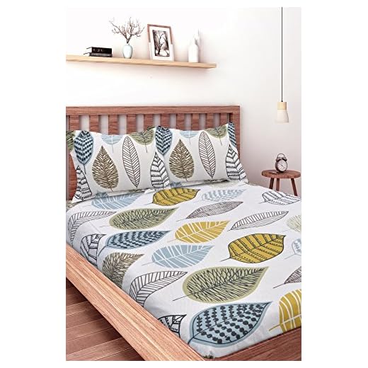 Ahmedabad Cotton Comfort Cotton Double Bedsheet with 2 Pillow Covers