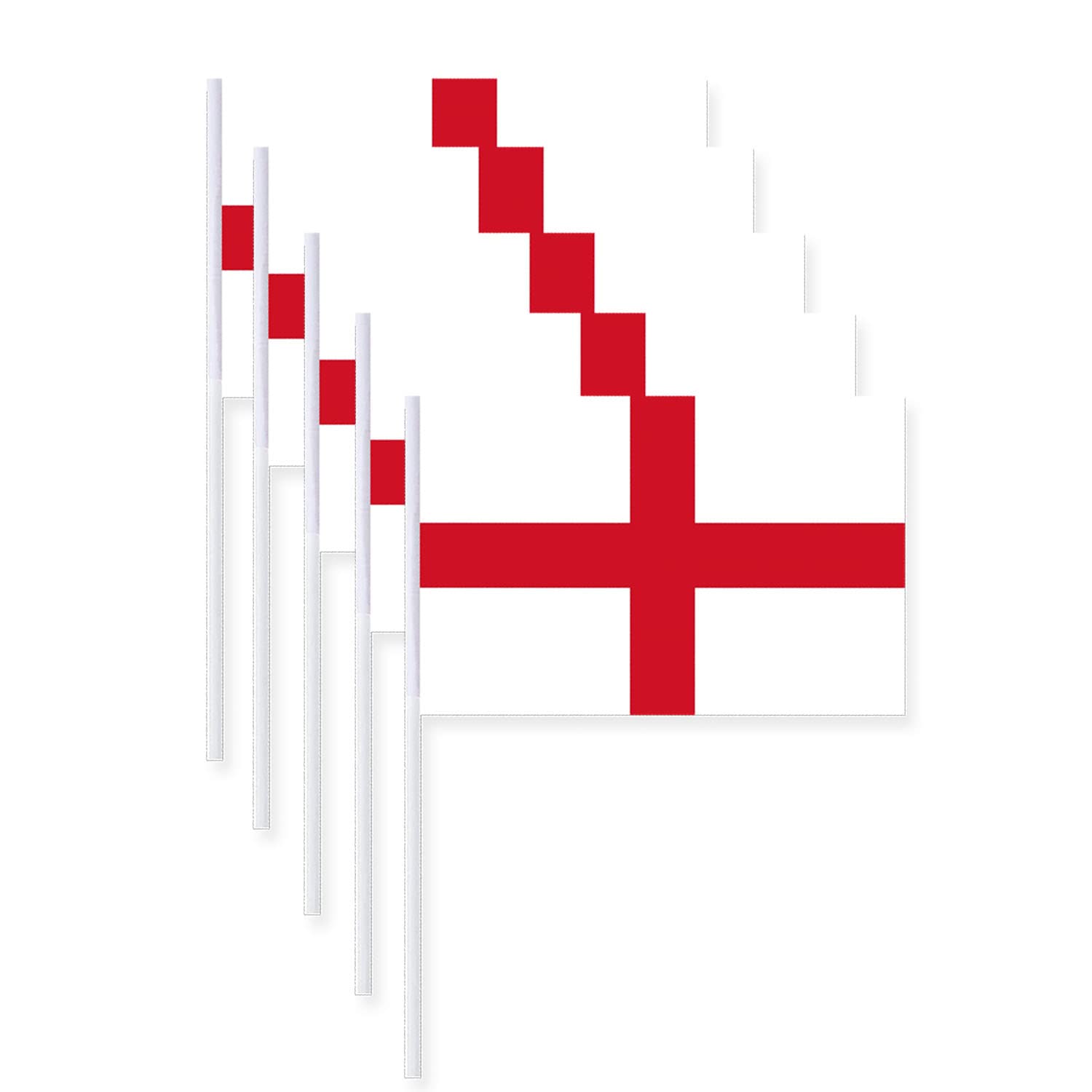 AKH® England Hand Flags, red and white, 30cm x 20cm