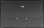 AOC 16T20 Moniteur portable 15.6" FHD 1080p IPS Affichage, USB-C Écran portable portable, Mini HDMI, Haut-parleurs intégrés, moniteur de voyage avec couverture intelligente, compatible avec les ordinateurs portables, MacBook, PS5, Xbox