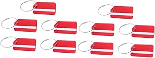 LIFKOME 10piezas Etiquetas De Equipaje De Multicolor De Identificación Práctica Para Maletas y Color Rojo Personalizables Nombre y Dirección