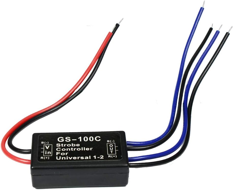 GS-100C Flash Strobe Controller Auto Car Flasher Module for LED Brake Light Tail Stop Light 12V