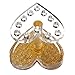 Wenettion Makeup Nail 12 Holes Acrylic Gel Brush Pen Holder Heart Gold Rest Stand Display