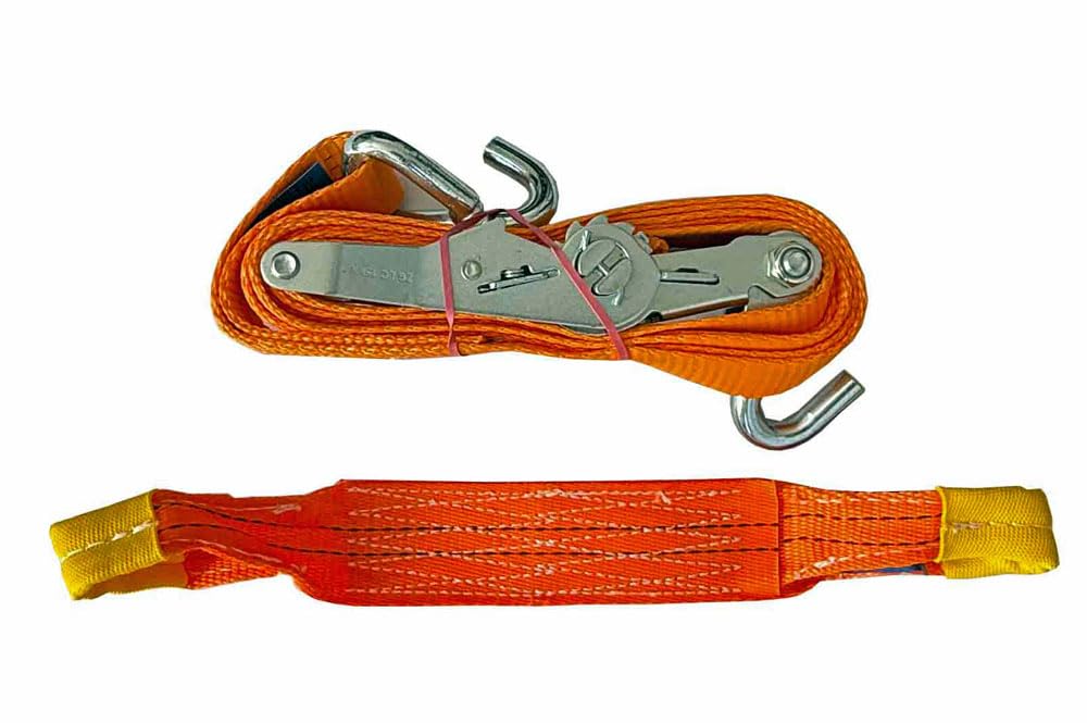 4X Spanngurt Auto Transport 35mm LC 1500 daN Zurrgurt Radsicherung PKW KFZ Trailer Reifengurt (3) - Made in Germany