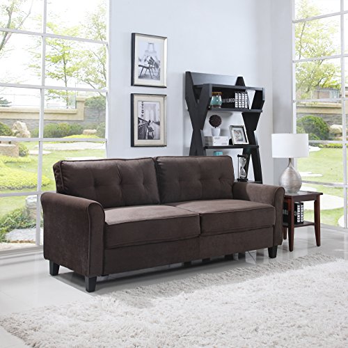 Divano Roma Furniture Classic Sofas, Brown