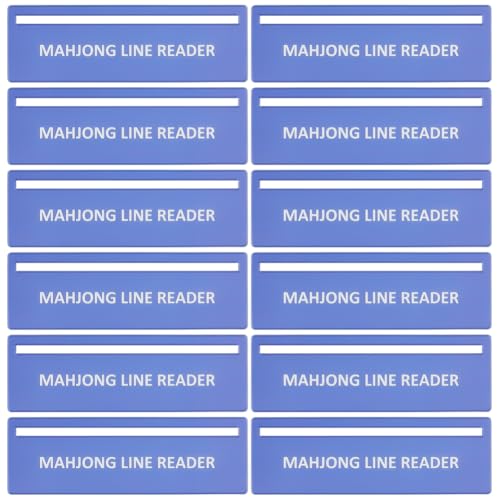 12 piezas Mahjong Line Finder guía con ranura para reglas plástico