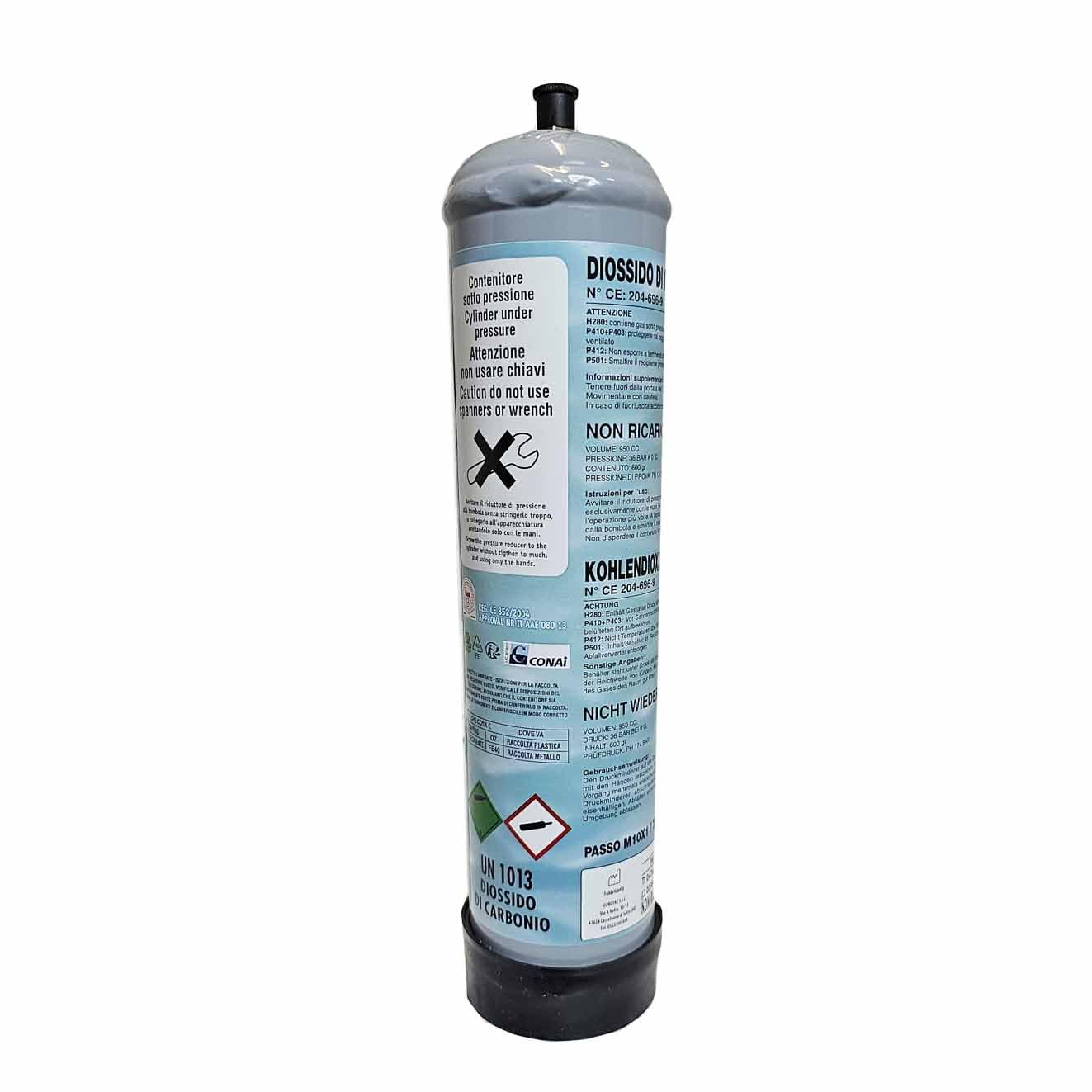 Bouteille CO2 Swan 1200g Jetable - Raccord M11x1 - Pour Machine à Eau Gazeuse - 180-240L Capacité