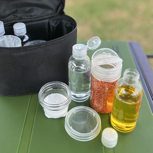 Conjuntos de Potes de Especiarias para Acampamento, Kit de Especiarias para Acampamento, Recipiente