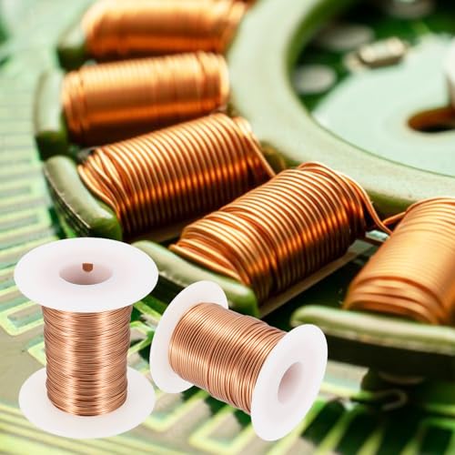 QUARKZMAN Kupferlackdraht 0.06mm, 42 AWG, isolierter bis 155°C Kupferdraht, Lackdraht für Transformatoren, Handwerk, Elektrik und DIY (113.4g）