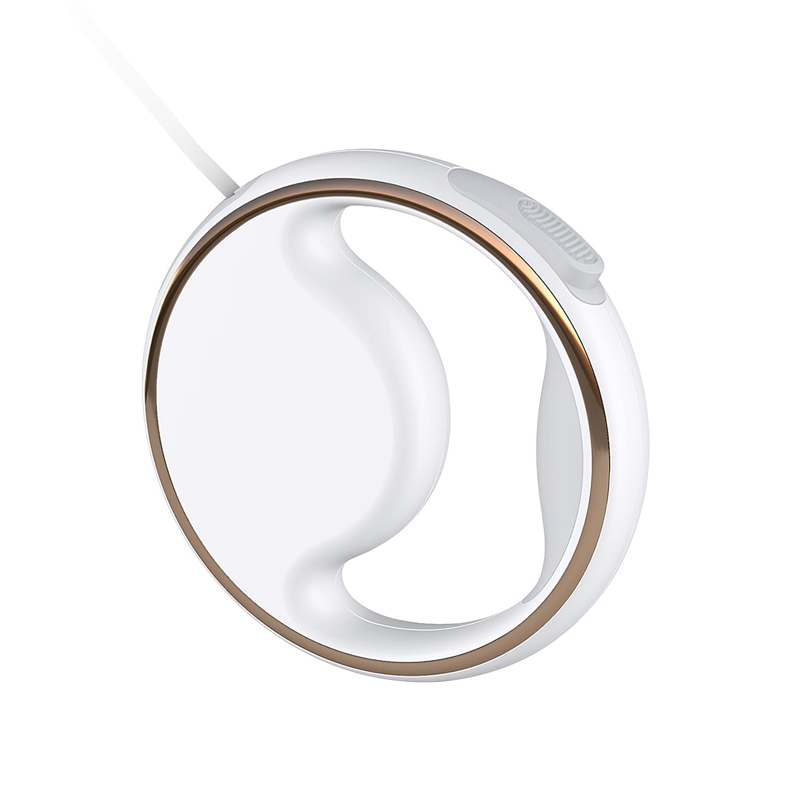 Galatée Laisse pour Chien Rétractable, Laisse Extensible De 3 m avec Lampe De Poche LED, Laisse pour Chien sans Enchevêtrement à 360° avec Distributeur De Sacs Poubelle(Blanc)