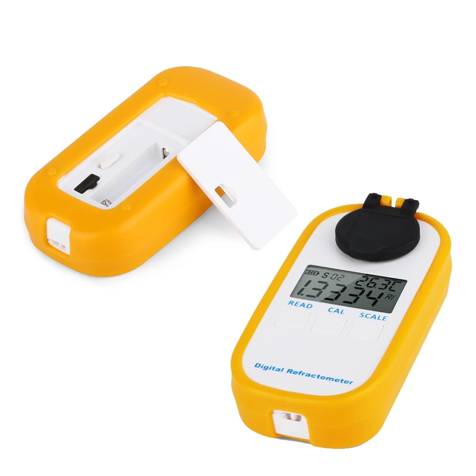 Refraktometer, Automatisches Refraktometer, digitales Honigrefraktometer, Zuckersirupmessgerät, 0–90,0% Brix-Refraktometer, Baume-Honigkonzentration