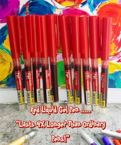 Image of MSGH Figo Fine Roller Pen (Red Pen(Pack of 10pcs))