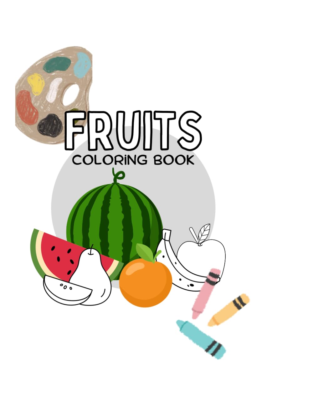 Fruits Alphabet Coloring Book