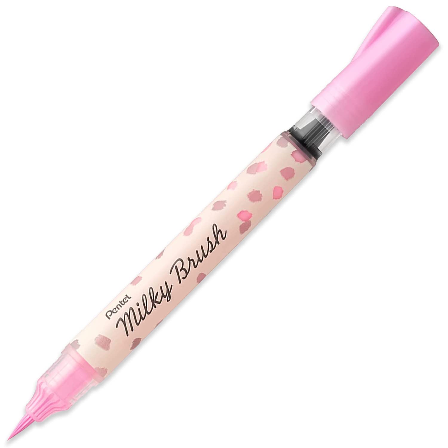 Pentel Arts Milky Brush Lot de 8 marqueurs – Encre pastel – trait fin à large