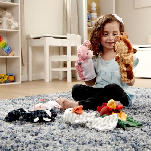 Melissa & Doug Barn Buddies Plush Hand Puppets 6-Piece Pretend Play Set - image 7