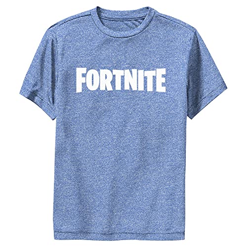 Fortnite t-shirt logo garçon en coton noir à manches courtes