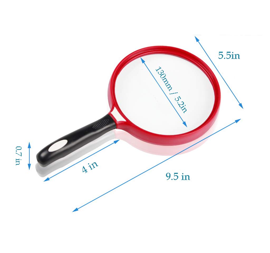 Lupas Lupa Grande 10X Lupa de Mano Lupa de vidrio HD Tamaño Gigante para Personas mayores Lectura Libros Periódicos Mapas Monedas Joyería Manualidades Ligero Fá