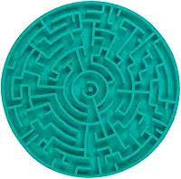 Pet Games Labirinto Verde-Água P -Tapete Para Lamber E Comedouro Para Cães