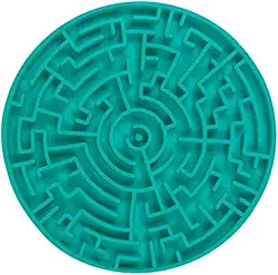 Pet Games Labirinto Verde-Água P -Tapete Para Lamber E Comedouro Para Cães