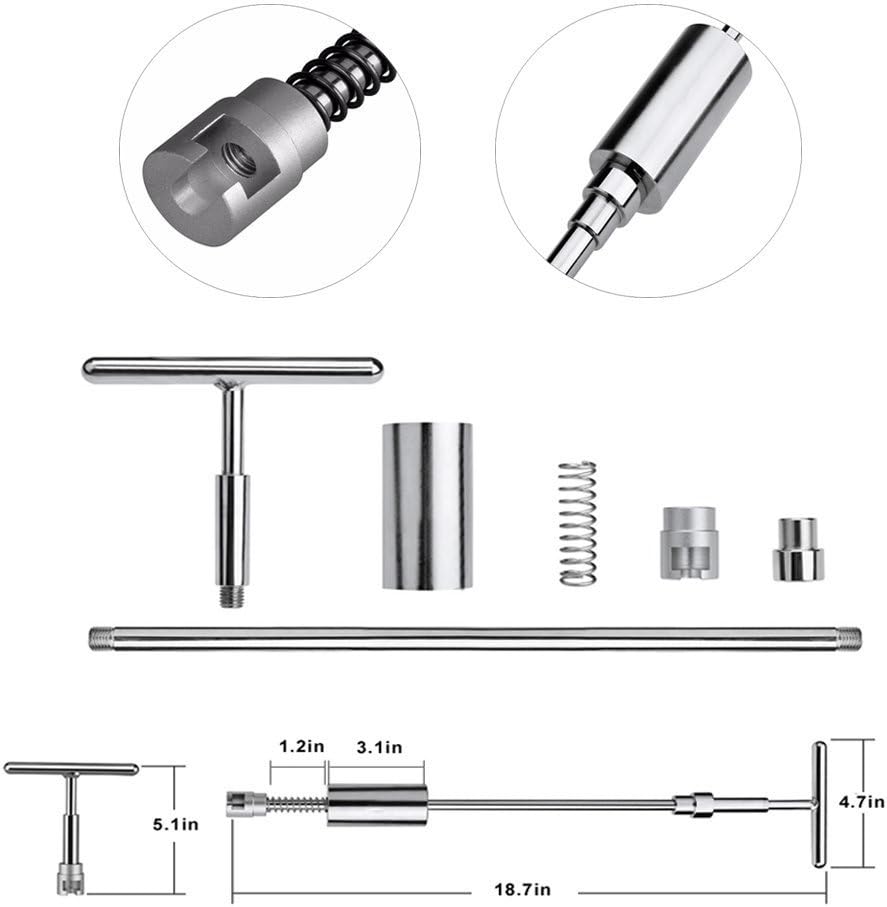 Qiilu Car Dent Repair Tool, T-Bar Slide Hammer Tool 18pcs Dent Repair Tool Kits for Vehicle SUV Car Auto Body Hail Damage