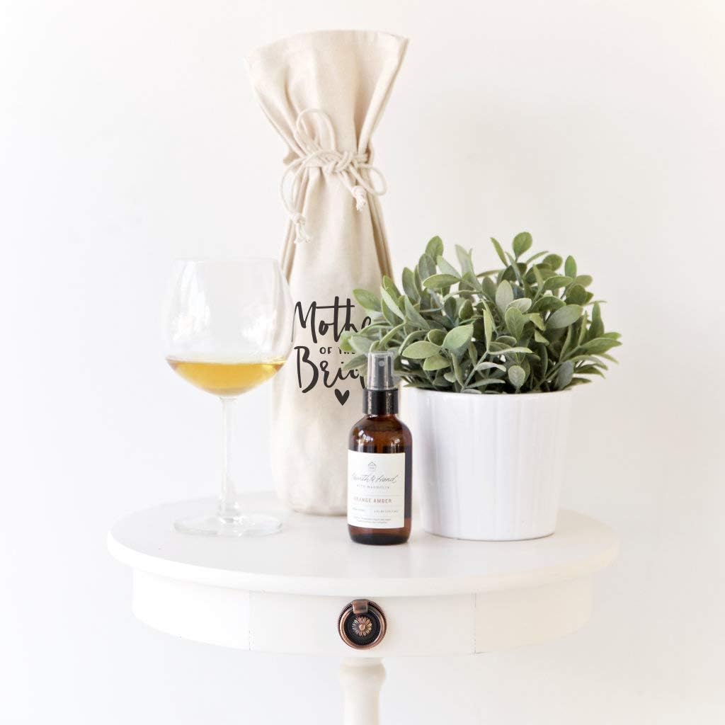 The Cotton & Canvas Co. Mother of the Bride Wine Bag, Bottle Cover, Bridal Party Gift and Wedding Gift Bag image 4