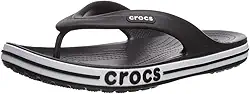 Chinelo crocs bayaband flip black/white