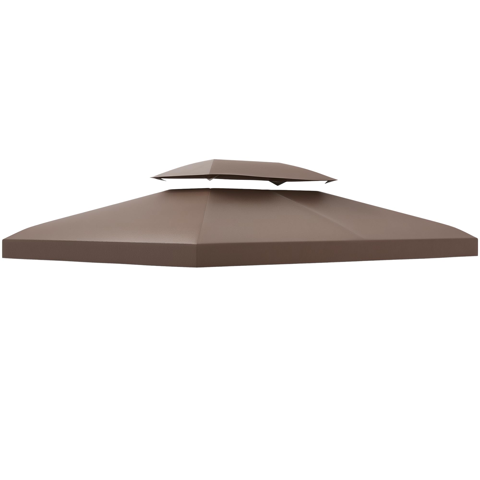 Outsunny Toile de Rechange pour Pavillon Tonnelle Tente Polyester Haute Densité Imperméabilisé 180 g/m² 3 x 4 m Chocolat