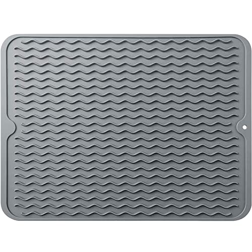 Catálogo para Comprar On-line Salvaencimeras del mes. 43 Tapete de Silicona para Secar Platos, Tapete de Secado para Encimera de Cocina, 40CM x 50CM Antideslizante Estera de Secado, Alfombrilla Escurreplatos para Cocina, Encimera,...