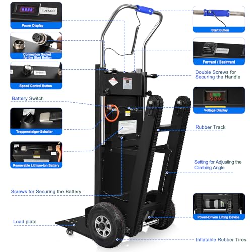 Carretilla eléctrica para escaleras, carga 900 lb miniatura 5