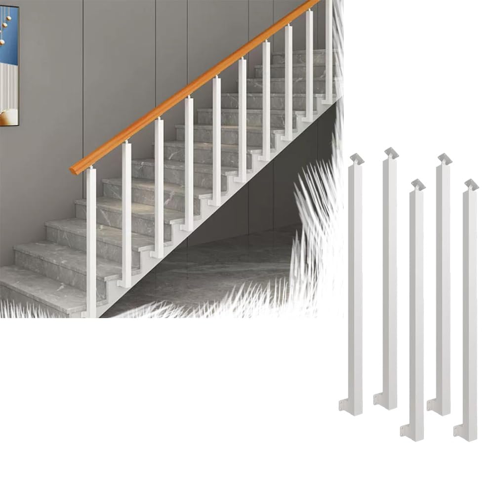 Broches latérales de balustrade en fer noir au design architectural