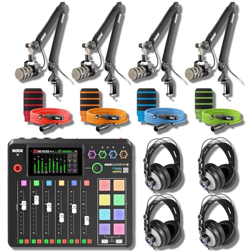 Rode RODECaster Pro 2 Rv[g|bhLXgX^WILbg 4̃|bh}CNAPSA1+u[A[AStreamEye Cans50wbhtHAFꂽXLRP[utB